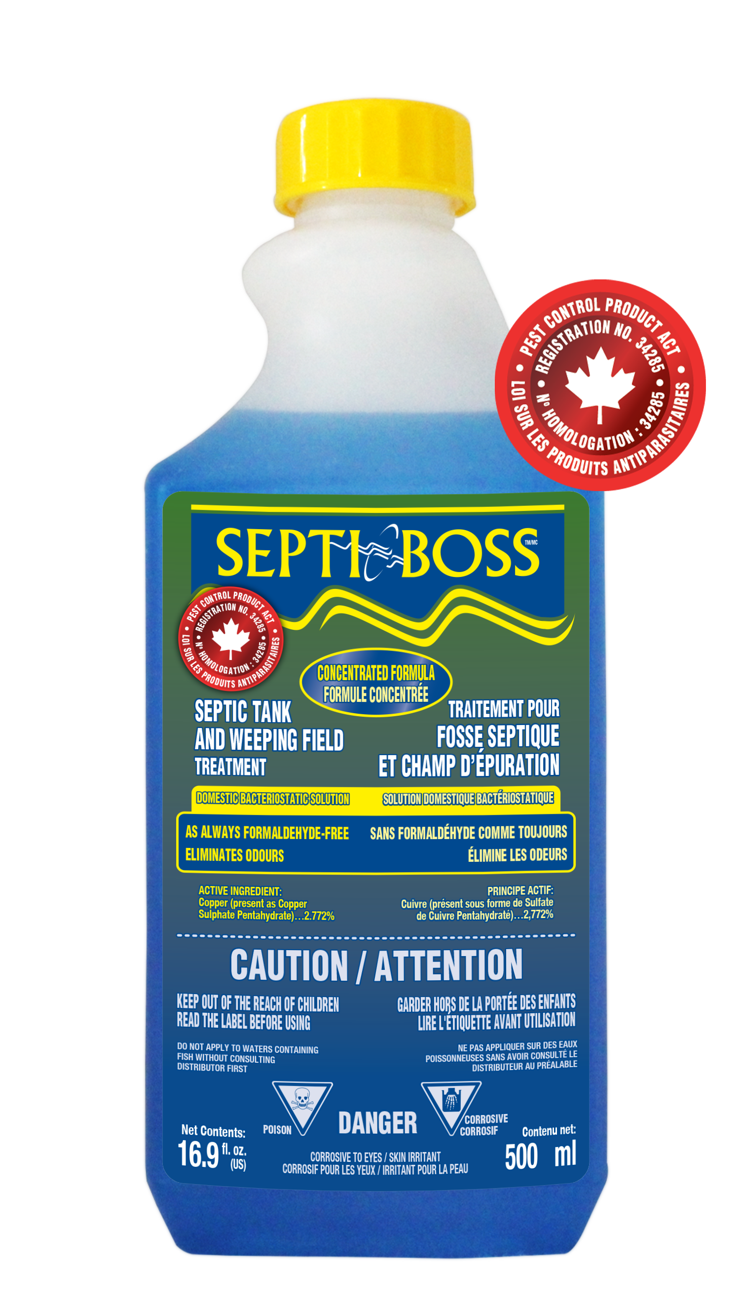 BOSS TECHNOLOGY - Septic Tank & Weeping Field Treatment (Concentrated Formula - 500 ml)